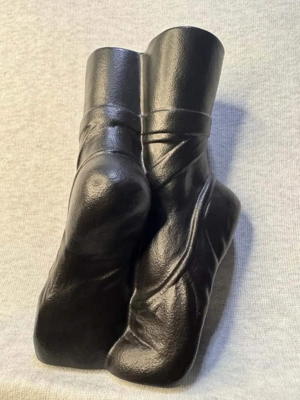 Ballet Shoe Shaped Resin Vase, Black Decorative Flower Holder